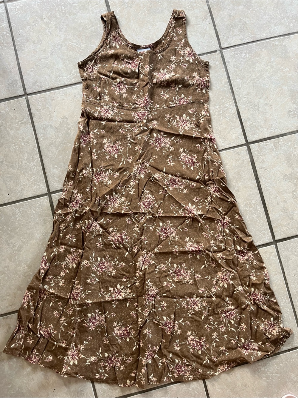 Rabbit Rabbit Rabbit Designs Brown Floral Midi/Maxi Dress - Picture 5 of 9